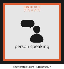 person speaking  vector icon