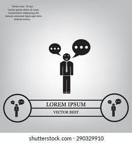 Person speaking - Vector icon isolated
