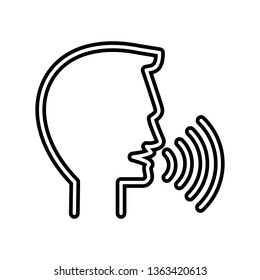 the person speaks icon. Element of Media, Press for mobile concept and web apps icon. Glyph, flat icon for website design and development, app development