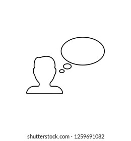 the person speaks icon. Element of web for mobile concept and web apps icon. Thin line icon for website design and development, app development