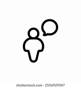 person speech bubble say icon sign vector