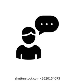 Person with Speech Bubble Symbolizing Ethical Importance of Communication