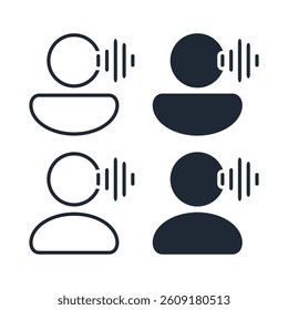 Person speech icon. Illustration vector