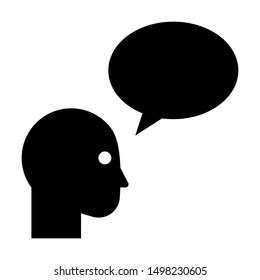 person speech icon vector illustration
