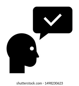 person speech truth icon vector illustration