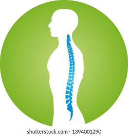 Person and spine colored logo