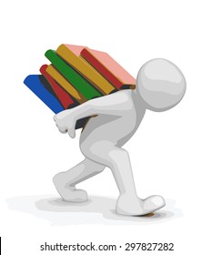 Person and Stack Books 