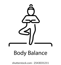 A person standing in body balance posture