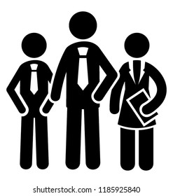 A person standing on front having other members in a network, team leading 