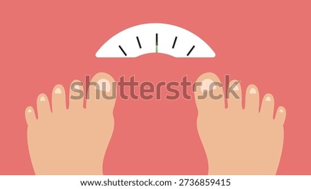 Person standing on scale measuring body weight health concept