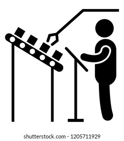 Person standing and tasting, quality checker 