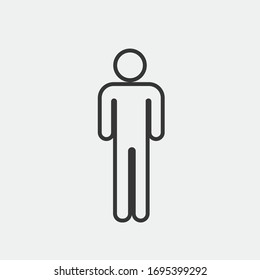 person standing vector icon human