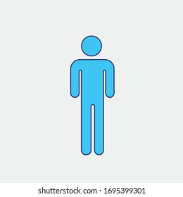 persona de pie icono vector humano