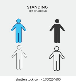 person standing vector icon human being icon