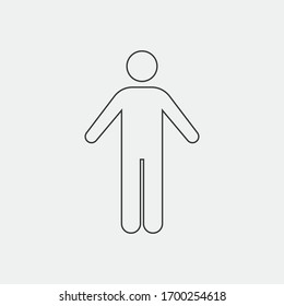 person standing vector icon human being icon