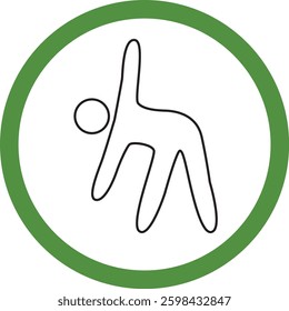 Person Stretching and Reaching to the side Icon