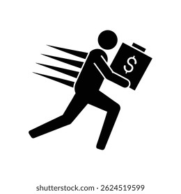 Uma pessoa lutando para carregar encargos financeiros.