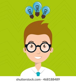 person student idea icon vector illustration graphic