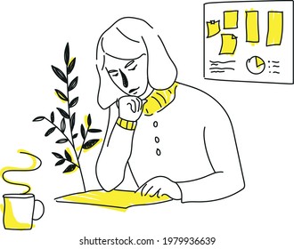person studying in her tablet with a cup of coffee