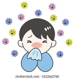 A person suffering from a cold