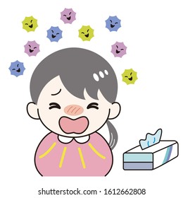 A person suffering from a cold