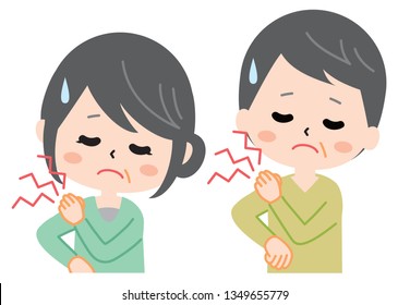 A person suffering from shoulder