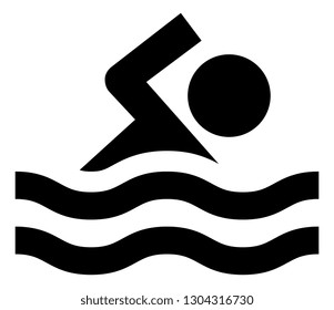 Person Swimming Vector Icon