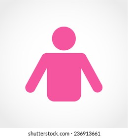 Person symbol. Human avatar. User sign Icon Isolated on White Background