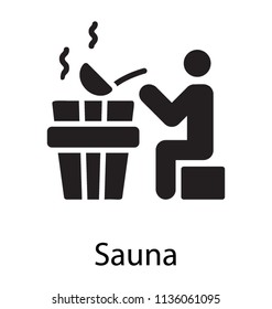 A person taking stem in a room from steamer to relaxen body depicting sauna 