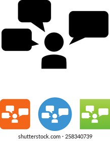 Person talking icon