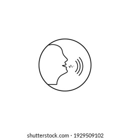 Icono de conversación personal, diseño del logotipo de la ilustración vectorial.