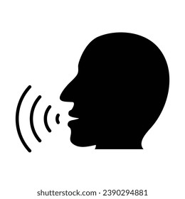 Icono de conversación personal, diseño del logotipo de la ilustración vectorial.