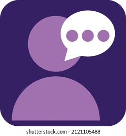 Person talking on podcast, illustration, vector on a white background.
