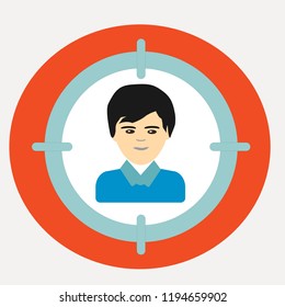 person target vector icon