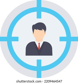 Person Target Vector icon which is suitable for commercial work and easily modify or edit it

