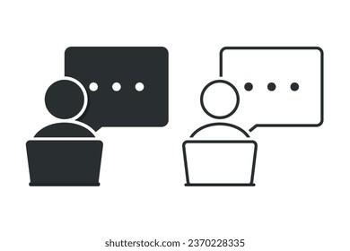 Person teaching icon. Illustration vector