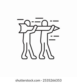 Vector de signo de icono de trabajo en equipo de persona