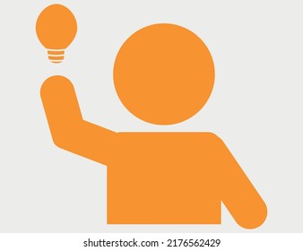 Person thinking and having an idea