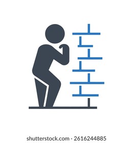 Person Thinking Icon On White Background