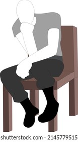 person thinking sitting and meditating