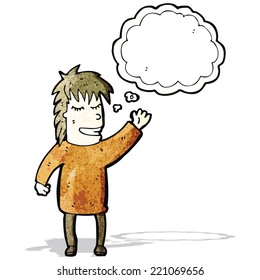 person with thought bubble