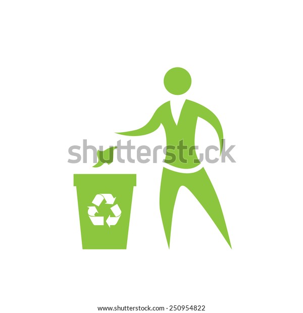 Throw Rubbish In The Bin Symbol Canstock