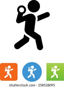 Person throwing a shot put icon