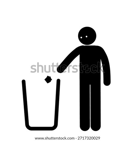 Person throwing trash into bin properly.
