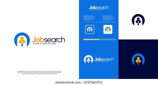 person with a tie ,for job distribution agency ,graphic design template.