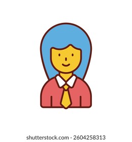 Person with a Tie icon design stock illustration