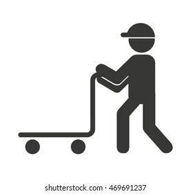 person traveler with suitcase isolated vector illustration design