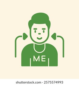 Person trendy creative attractive abstract vector illustration colorful useful design.eps