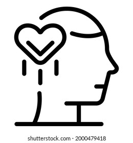 Person trust relationship icon. Outline Person trust relationship vector icon for web design isolated on white background