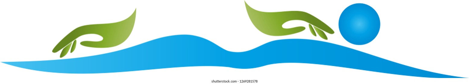 Person and two hands logo